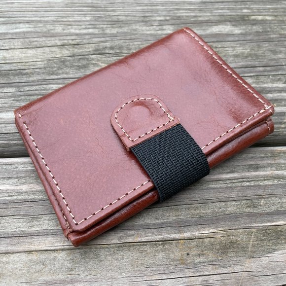 Cardholder Trifold Wallet Genuine Leather Handmade - Picture 1 of 10
